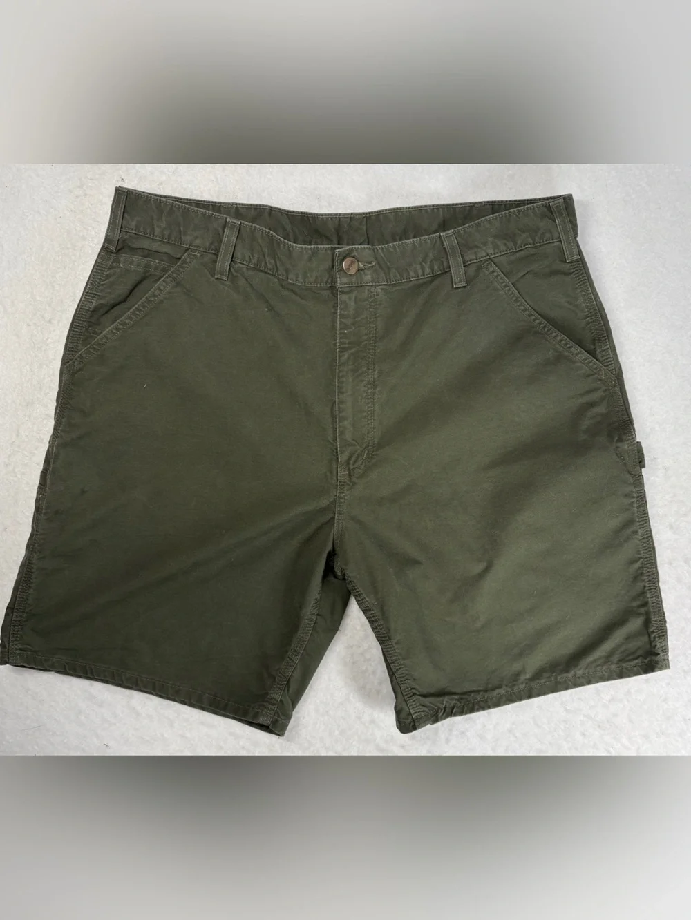 Men's Olive Green Duck Carpenter Shorts B25MOS